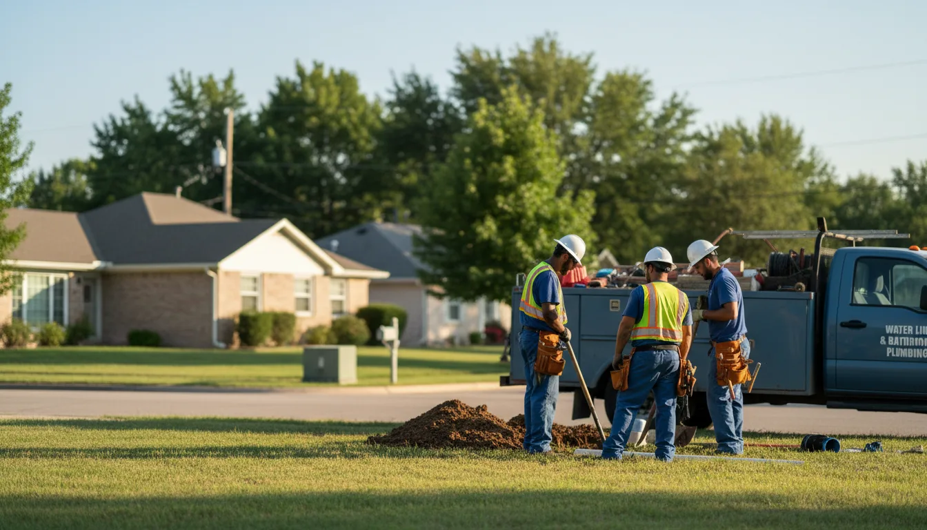 Residential water line and bathroom plumbing service in Denhoff, ND